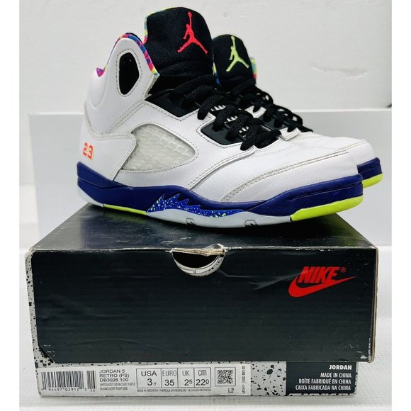 Retro Y2K Nike Air Jordan 5Alternate Bel-Air PS Youth Rare DB3026-100 (D2)